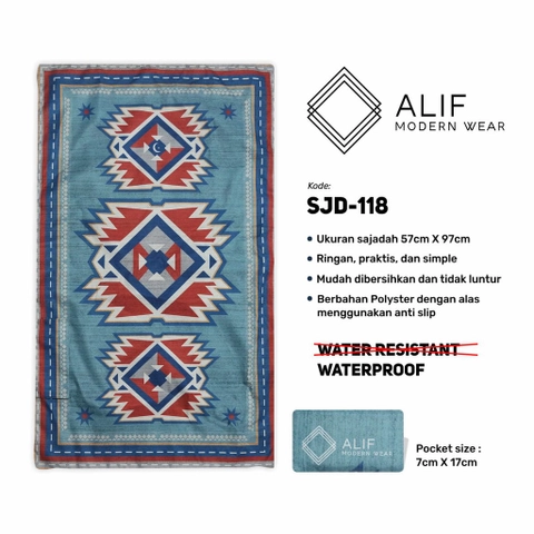 ALIF SAJADAH TRAVEL / SAKU / PORTABLE / ( ALIF MODERN WEAR SJD-0118 )